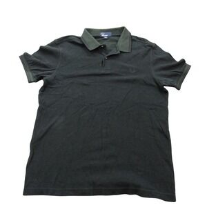 Fred Perry Men's Black Short Sleeve Polo Shirt Laurel Wreath Logo Size L
